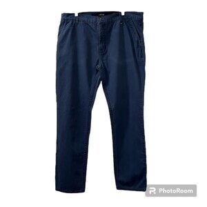 Alpinestars Mens Blue Mid Rise 100% Cotton Slash Pocket Chino Pants Size 35